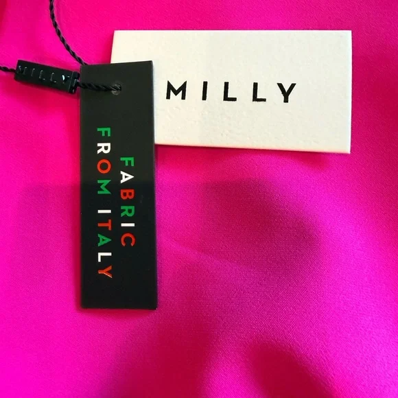 NWT Milly Pink (raspberry) Mandy Cady Mini Dress, size 4 - Picture 5 of 11